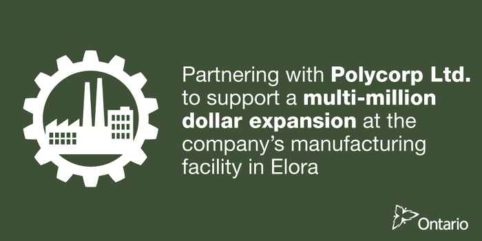 Ontario Helps Leading Manufacturer Create and Protect Jobs in Elora - Government of Ontario News